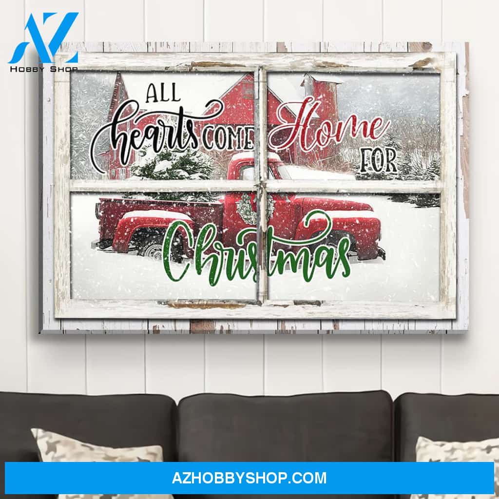 All Hearts Come Home For Christmas - Premium Matte Canvas