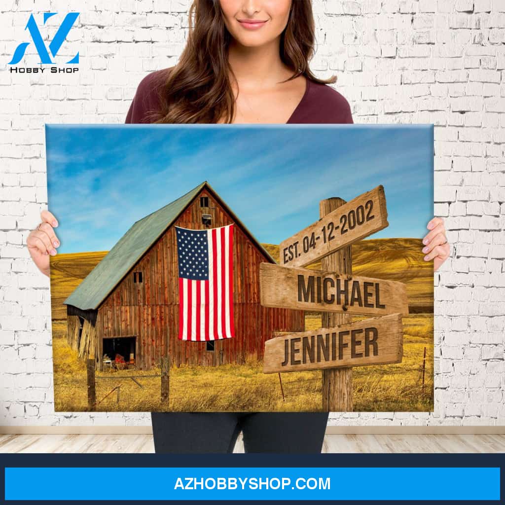 American Barn Color Names Premium Canvas