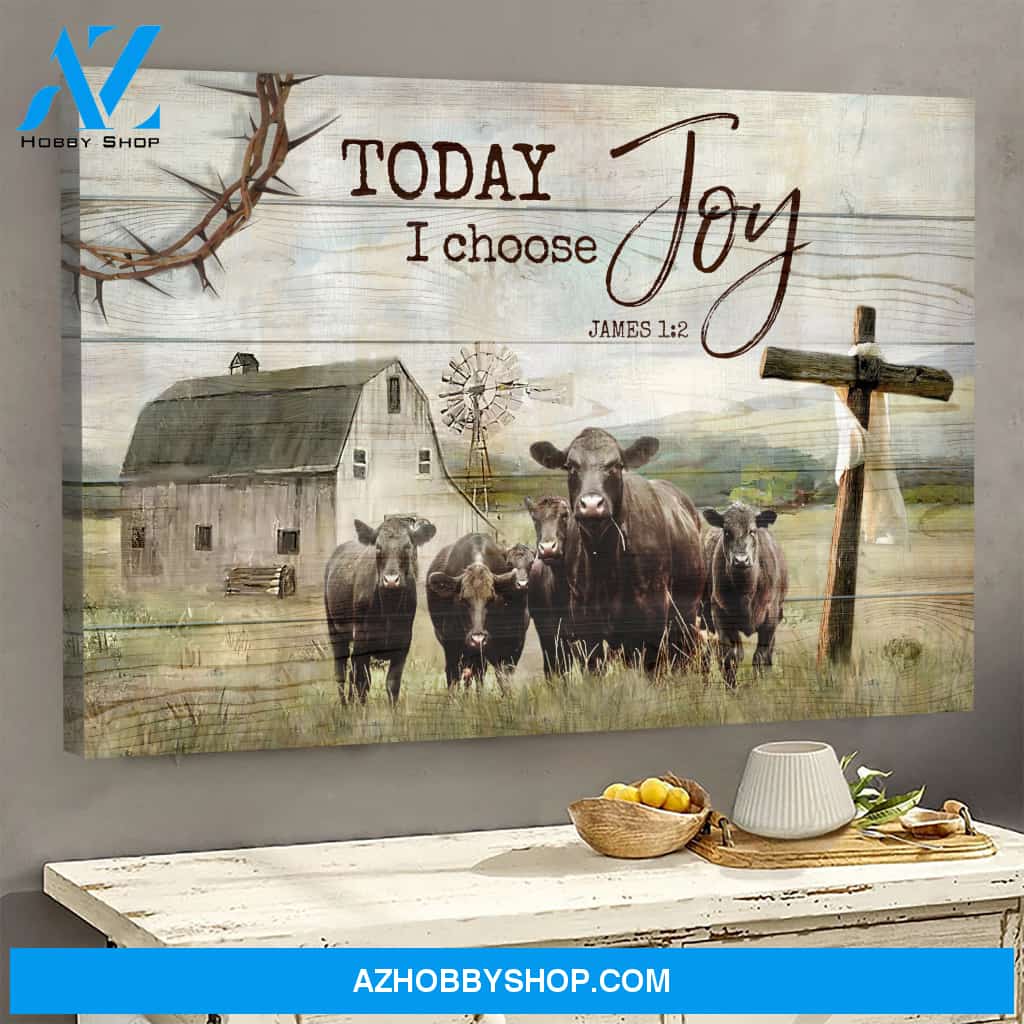 Angus - Today I choose joy - Jesus Landscape Canvas Prints - Wall Art