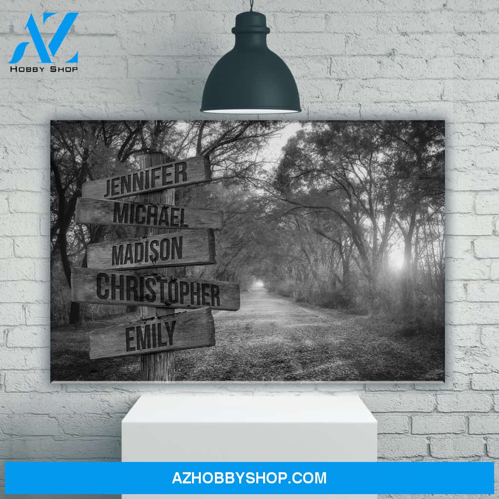 Autumn Road Multi-Names Premium Canvas 2