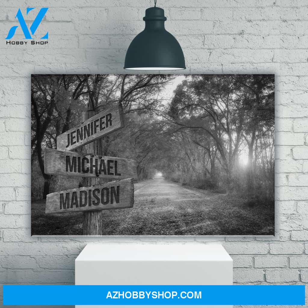 Autumn Road Multi-Names Premium Canvas 2