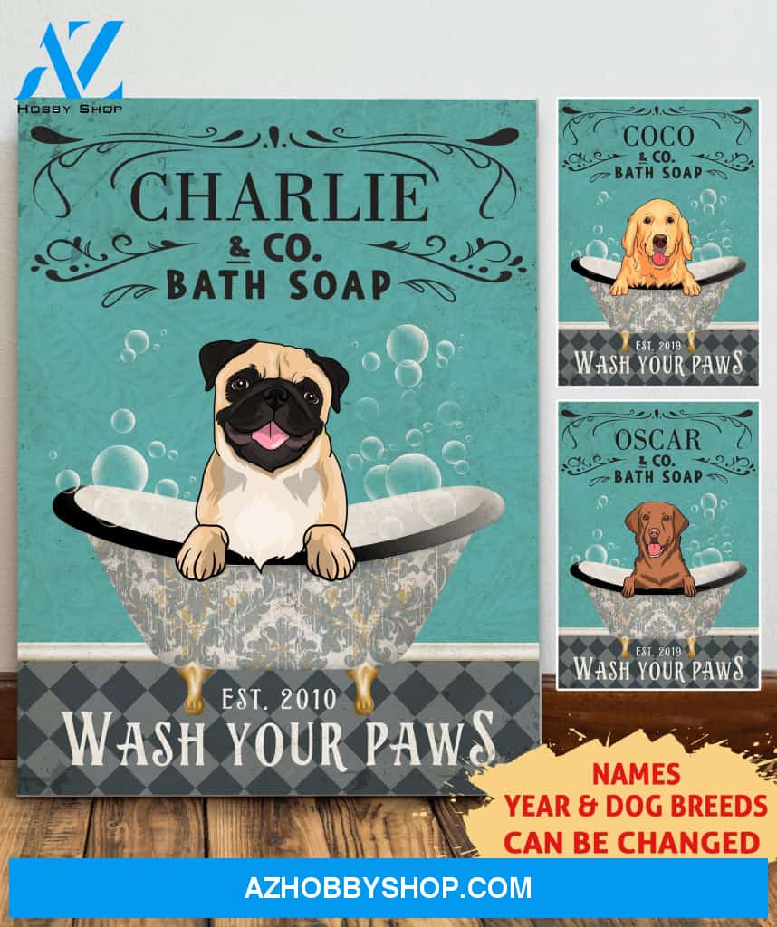 Bath Soap Company - Personalized Custom Canvas - Gifts For Dog Lovers