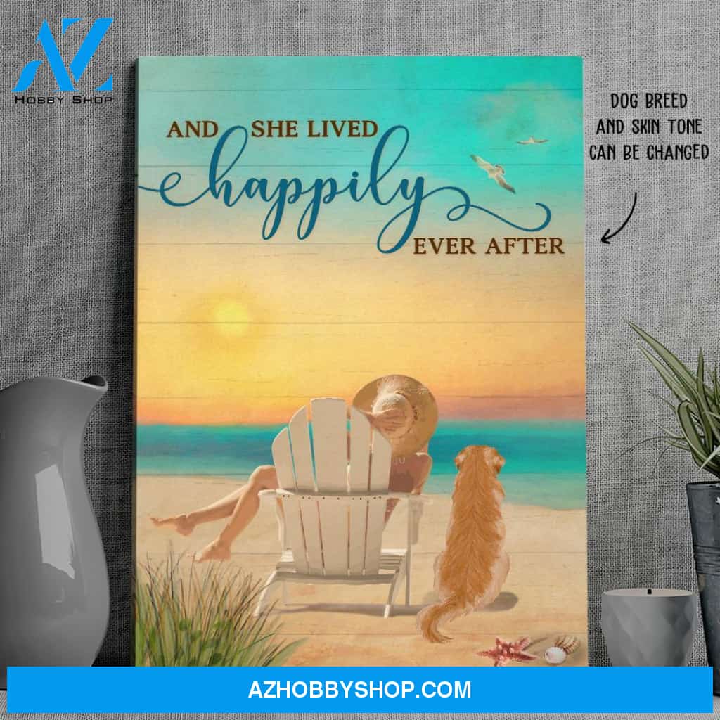 Beach Happily - Personalized Custom Matte Canvas