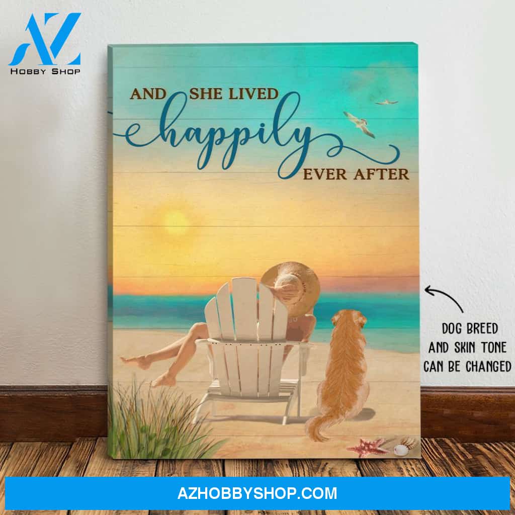 Beach Happily - Personalized Custom Matte Canvas
