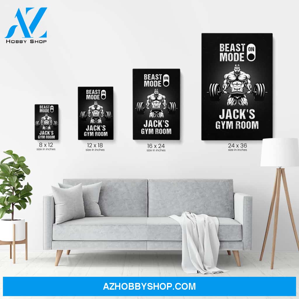Beast Mode Gym Room - Personalized Poster/Canvas - Birthday Gift For Gymer - Old Man Lifting