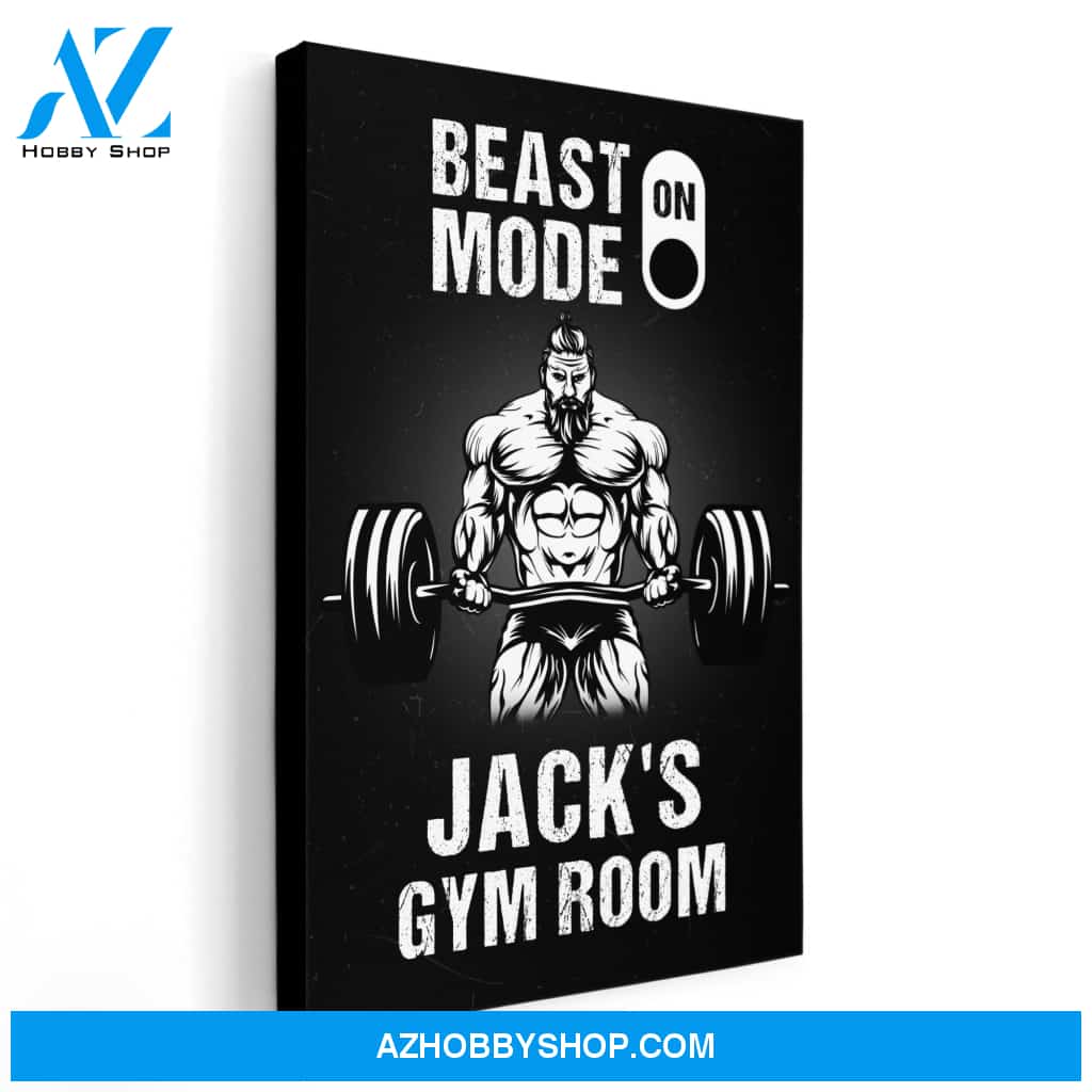 Beast Mode Gym Room - Personalized Poster/Canvas - Birthday Gift For Gymer - Old Man Lifting