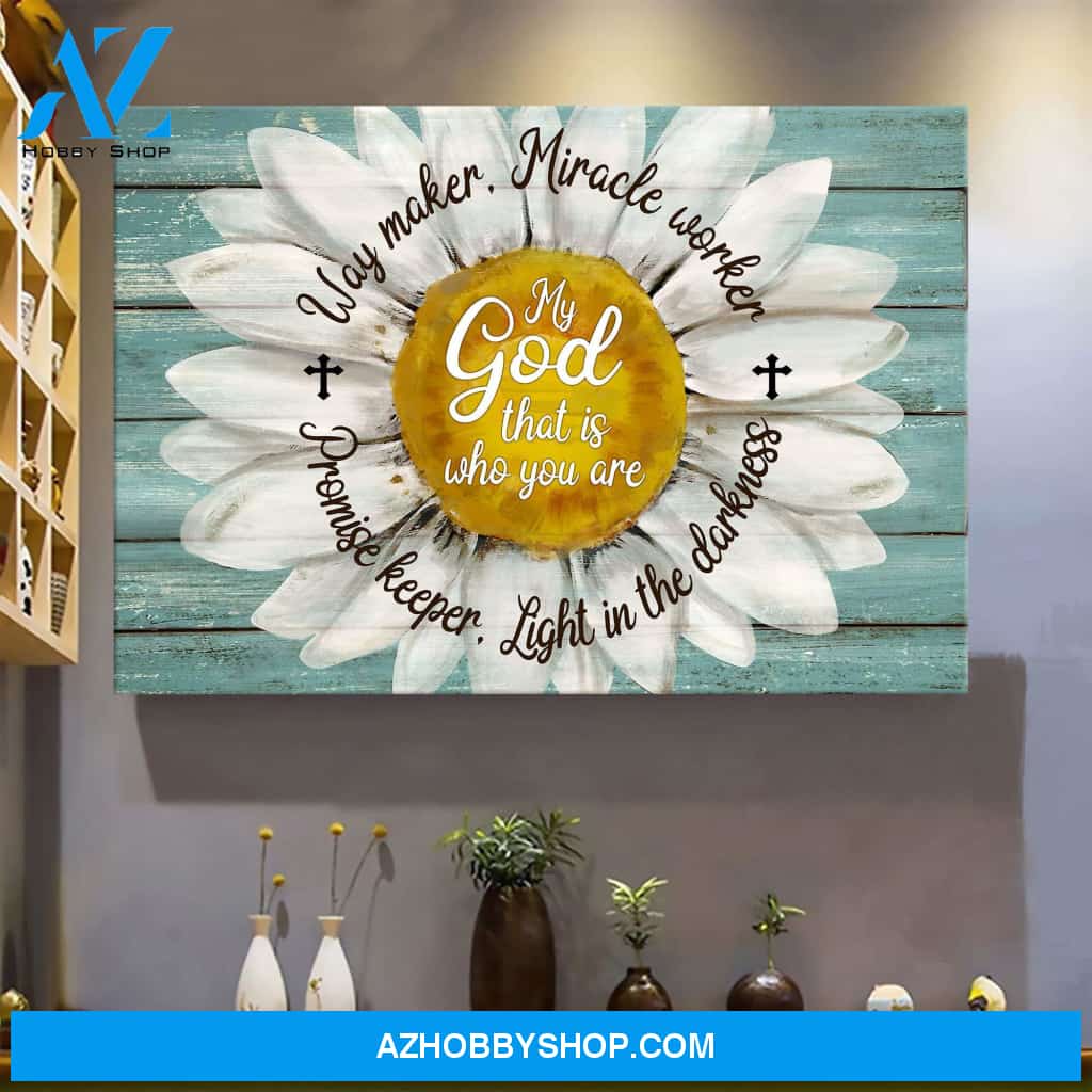 Beautiful daisy - My god that is who you are - Jesus Landscape Canvas Prints - Wall Art