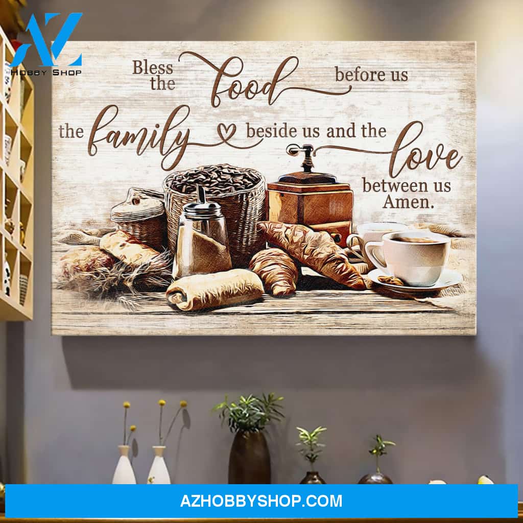 Bless the food before us, the love between us Jesus Landscape Canvas Prints - Wall Art