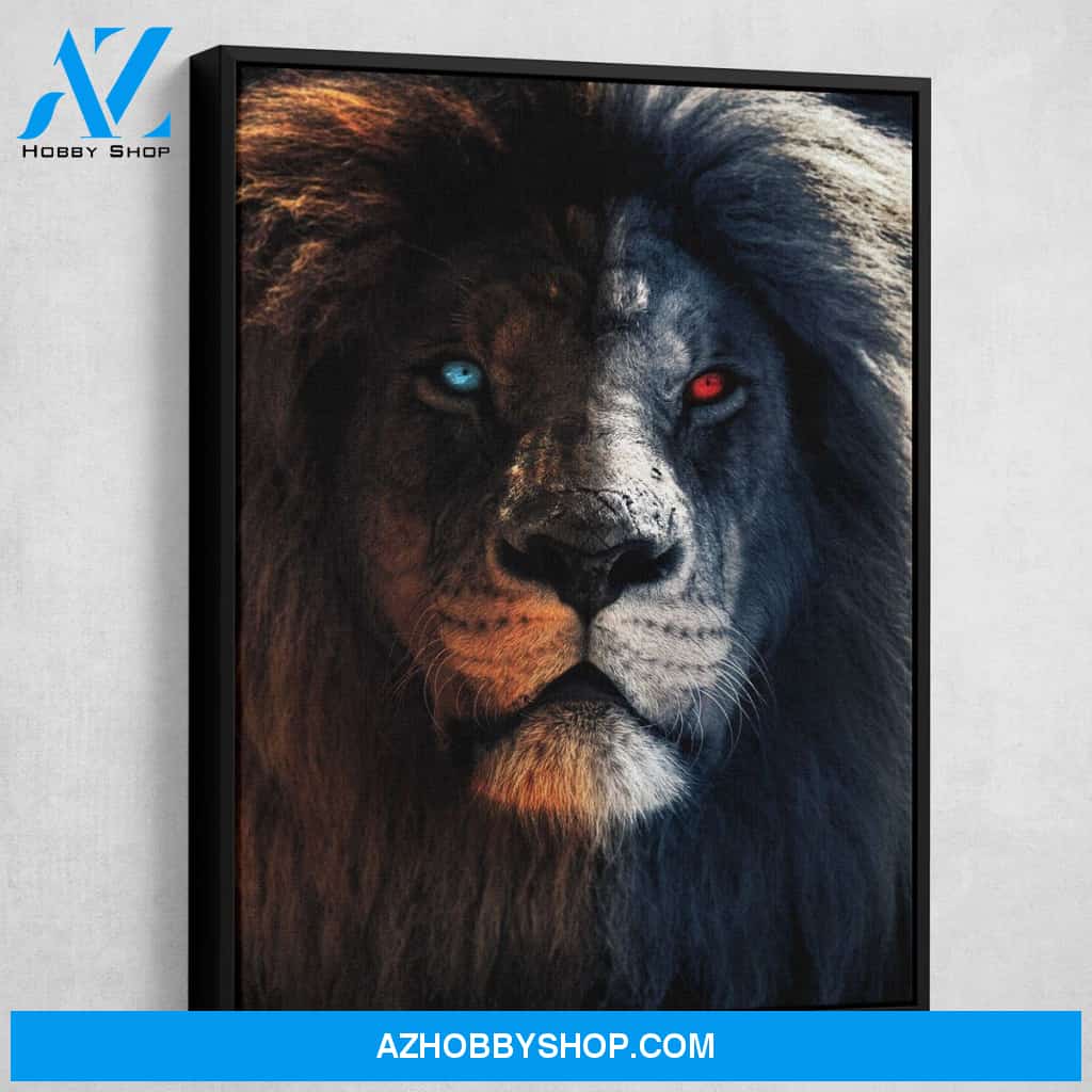 Blue And Red Eyed Lion