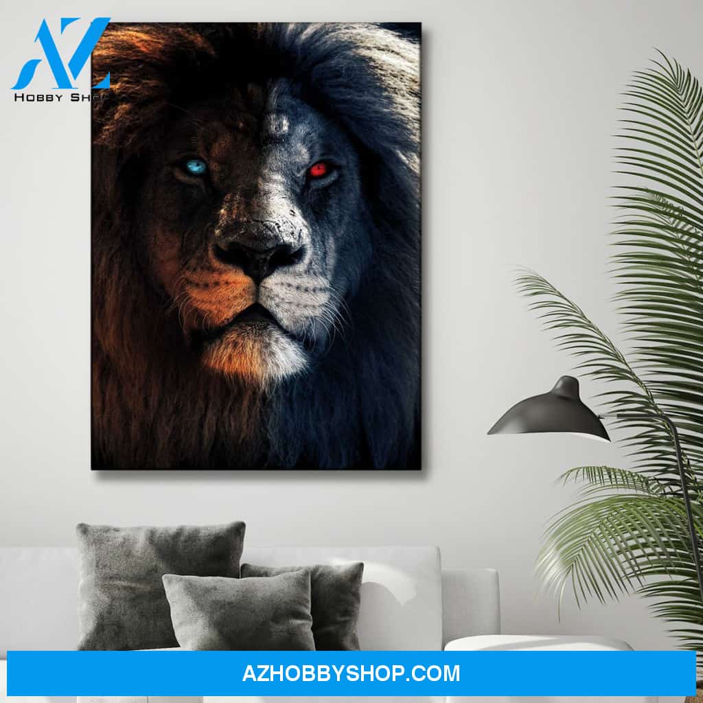 Blue And Red Eyed Lion