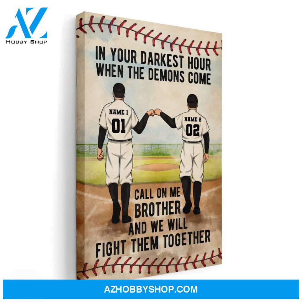 Call On Me Brother And We Will Fight Them Together, Baseball Custom Poster/Canvas, Gift For Brothers