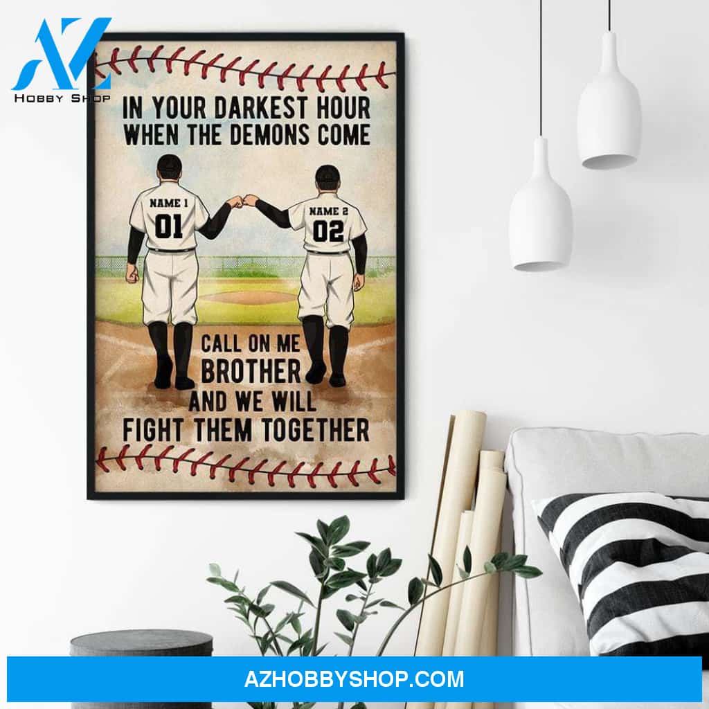 Call On Me Brother And We Will Fight Them Together, Baseball Custom Poster/Canvas, Gift For Brothers
