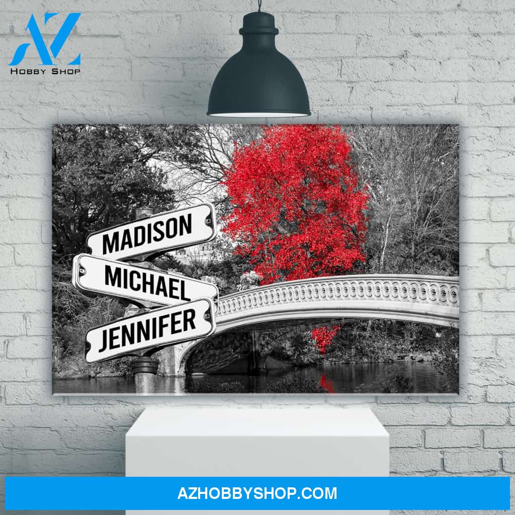 Central Park Multi-Names Premium Canvas