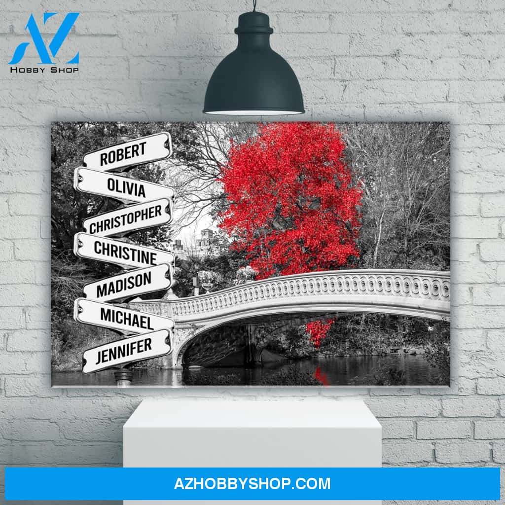 Central Park Multi-Names Premium Canvas