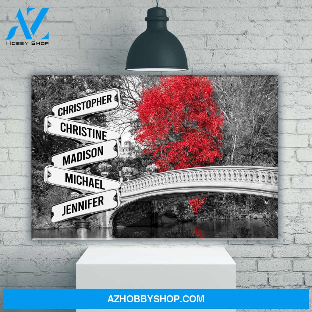 Central Park Multi-Names Premium Canvas