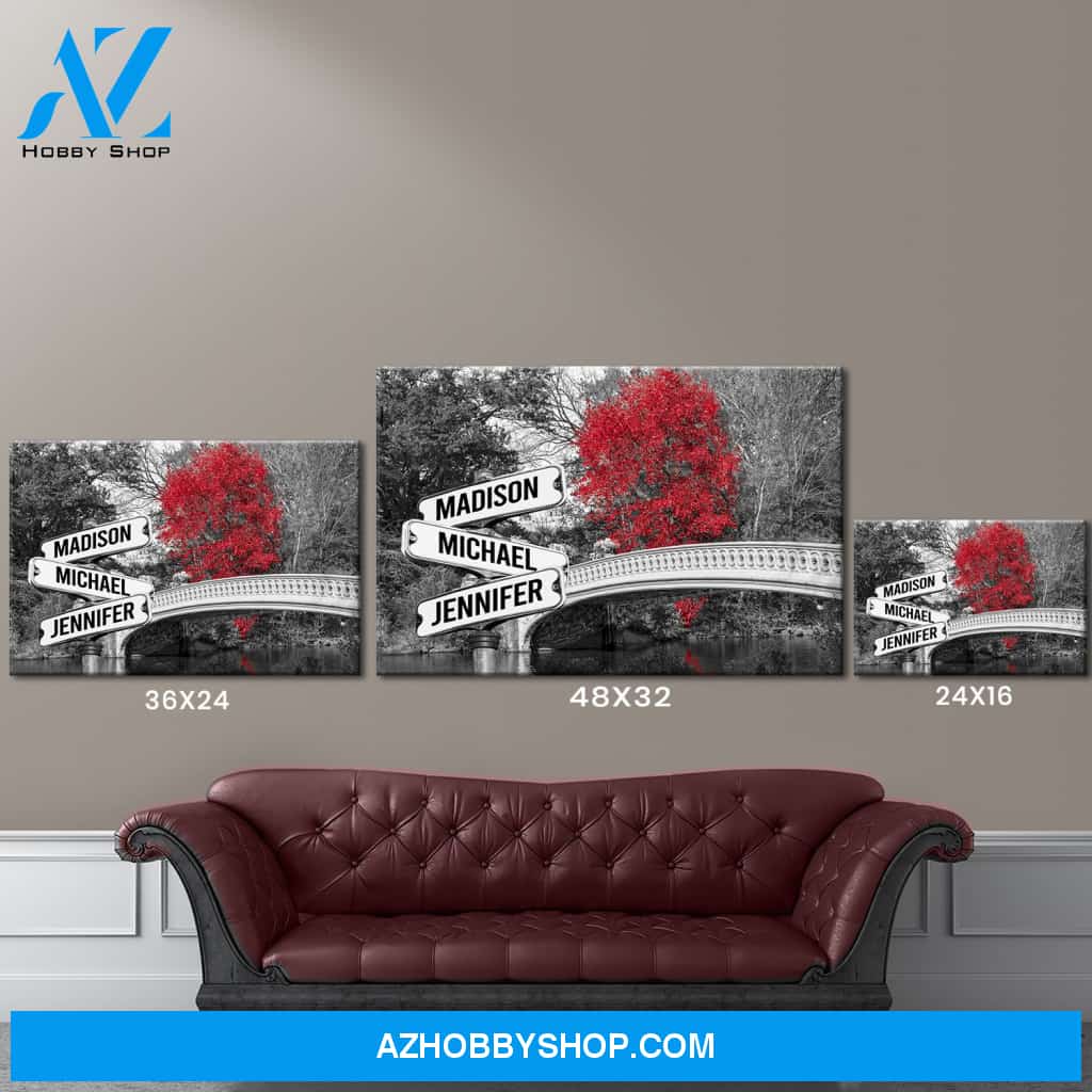 Central Park Multi-Names Premium Canvas