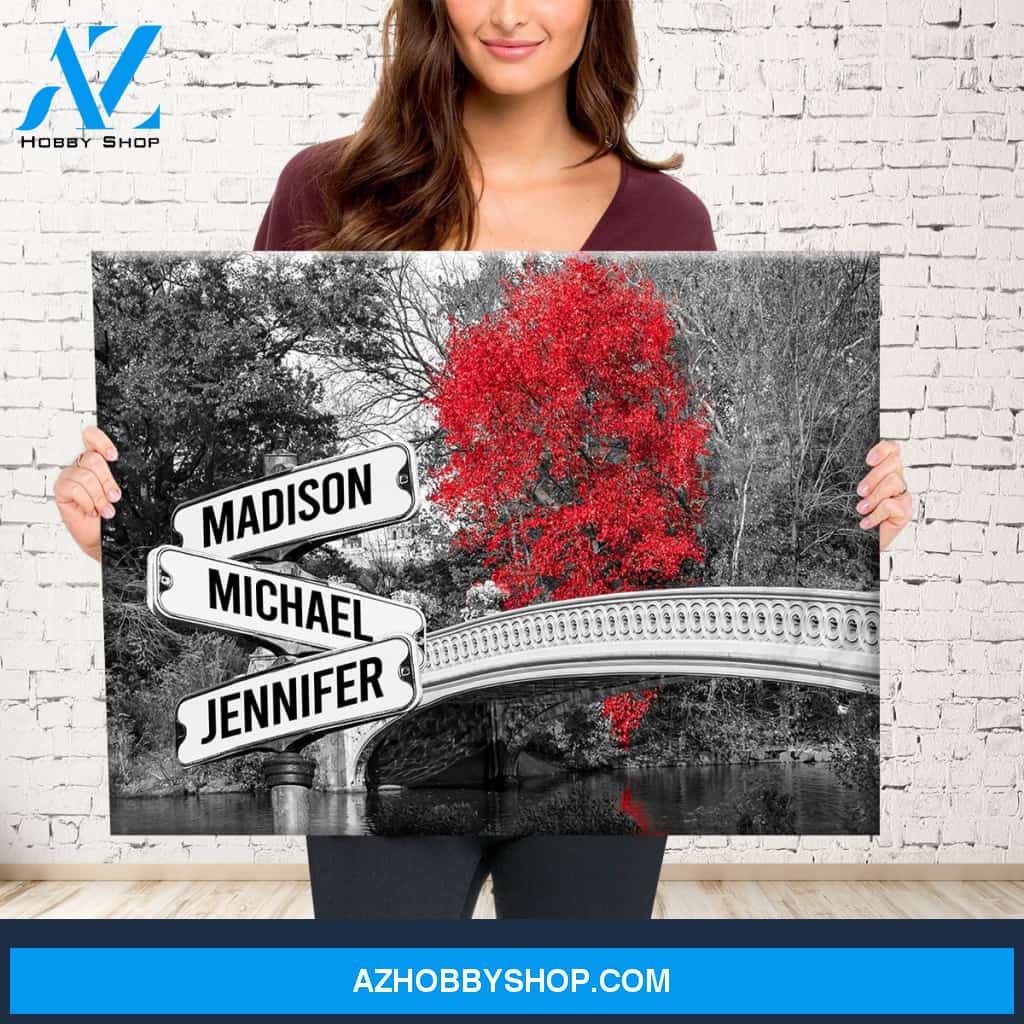 Central Park Multi-Names Premium Canvas