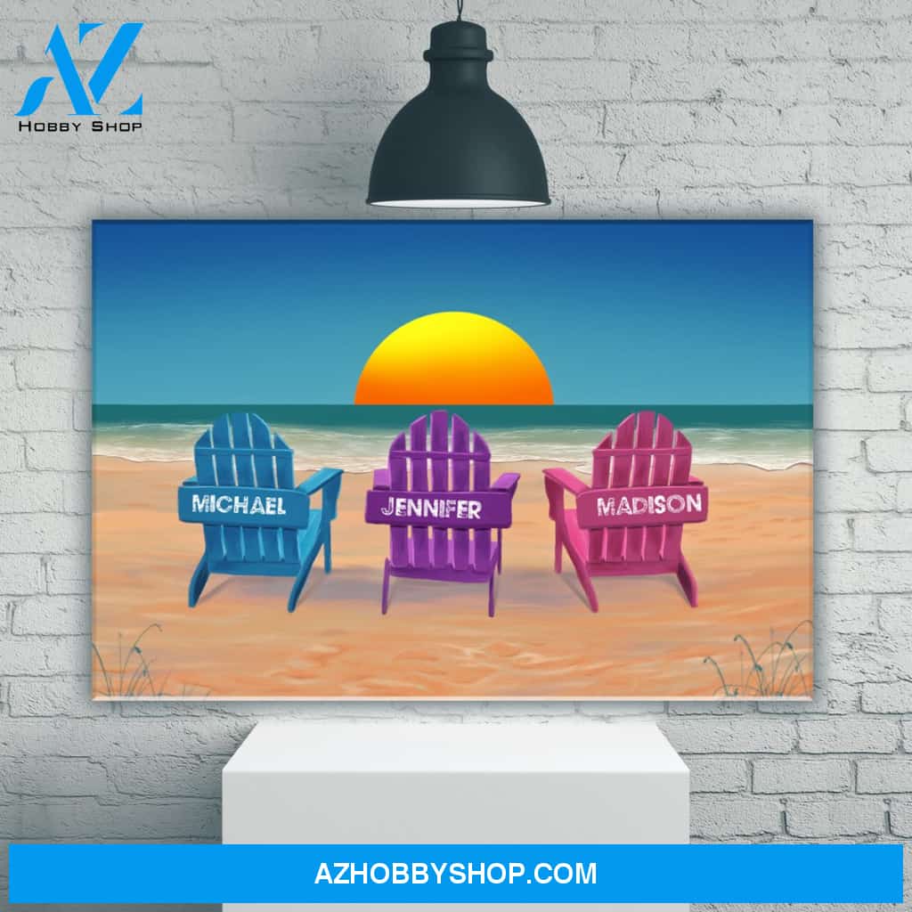 Colored Beach Chairs Multi-Names Premium Canvas