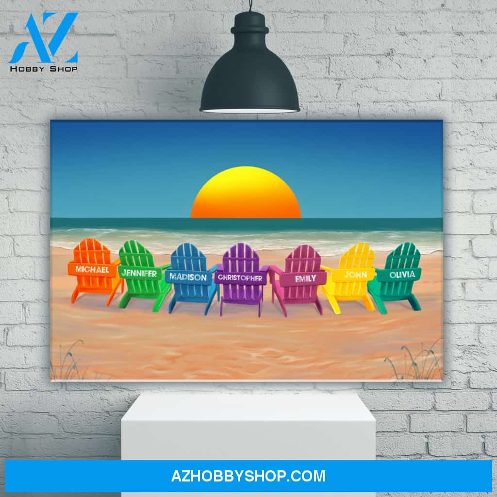 Colored Beach Chairs Multi-Names Premium Canvas