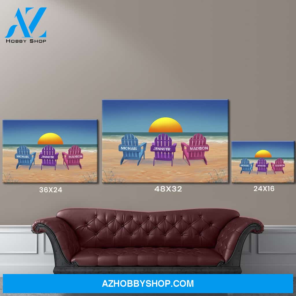 Colored Beach Chairs Multi-Names Premium Canvas
