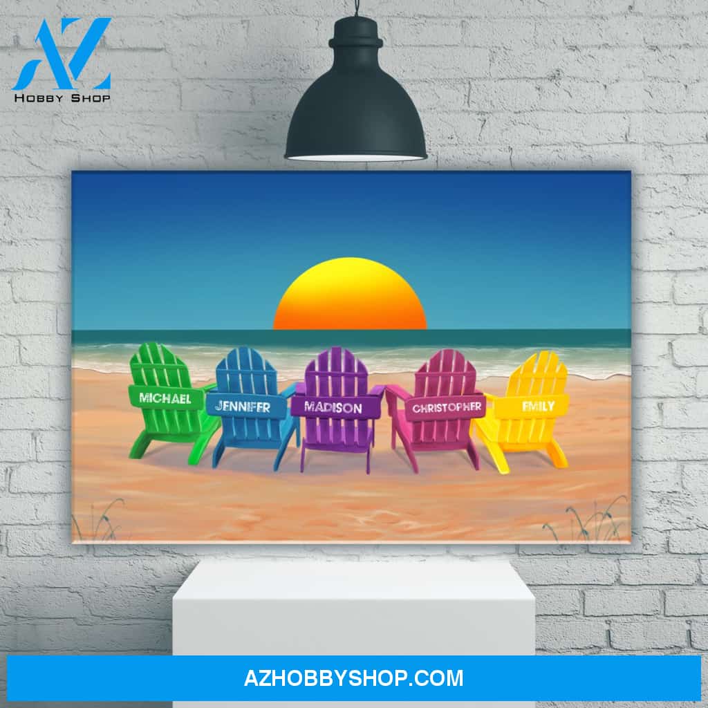 Colored Beach Chairs Multi-Names Premium Canvas