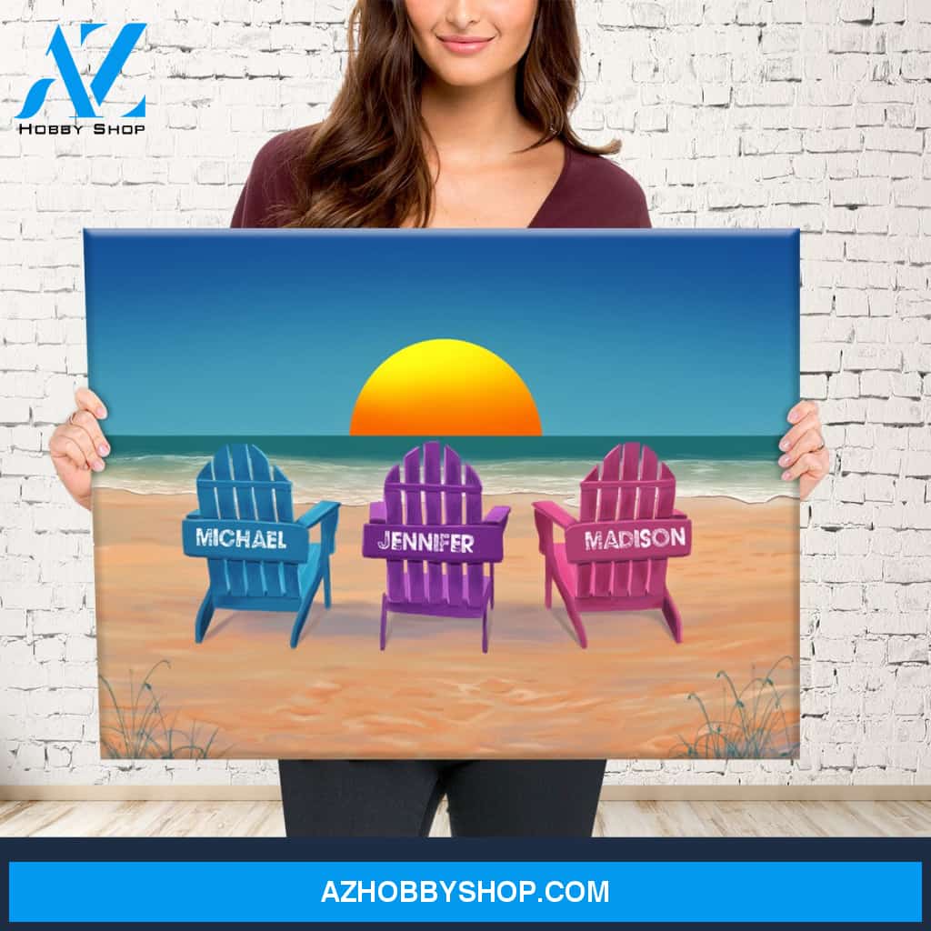 Colored Beach Chairs Multi-Names Premium Canvas