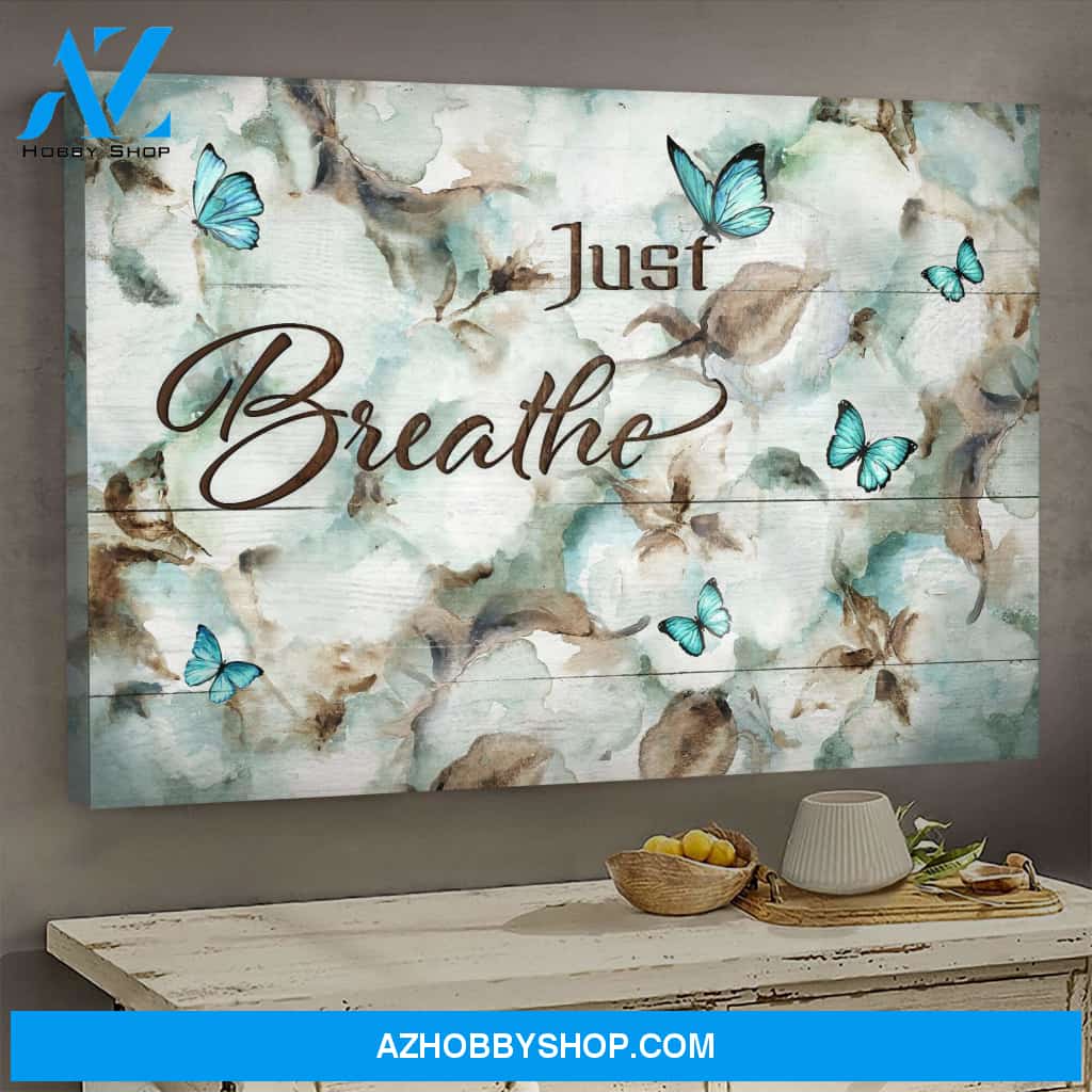 Cotton flower - Just breathe - Jesus Landscape Canvas Prints - Wall Art