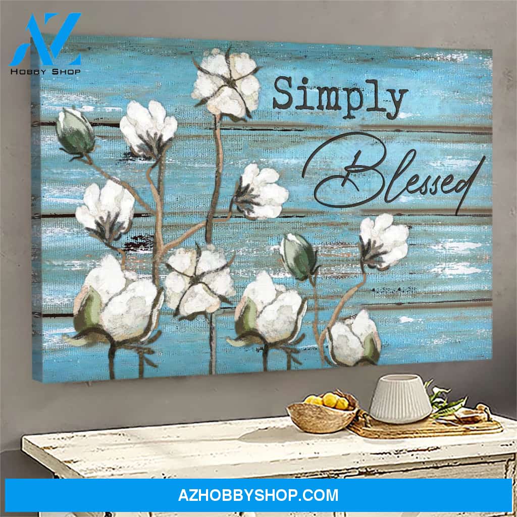 Cotton flower - Simply blessed Landscape Canvas Prints - Wall Art