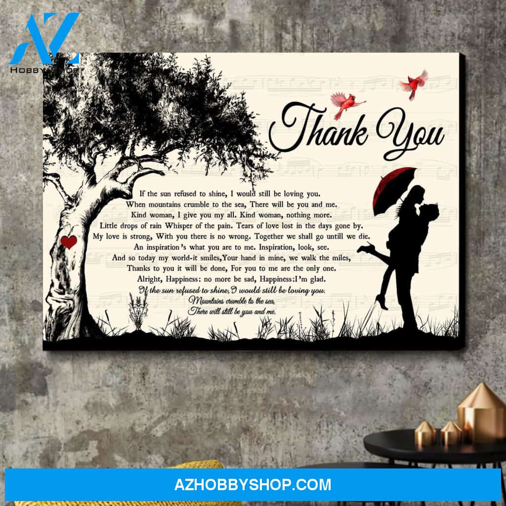 Couple hugging - Mountains crumble to the sea, there will still be you and me - Couple Landscape Canvas Prints - Wall Art