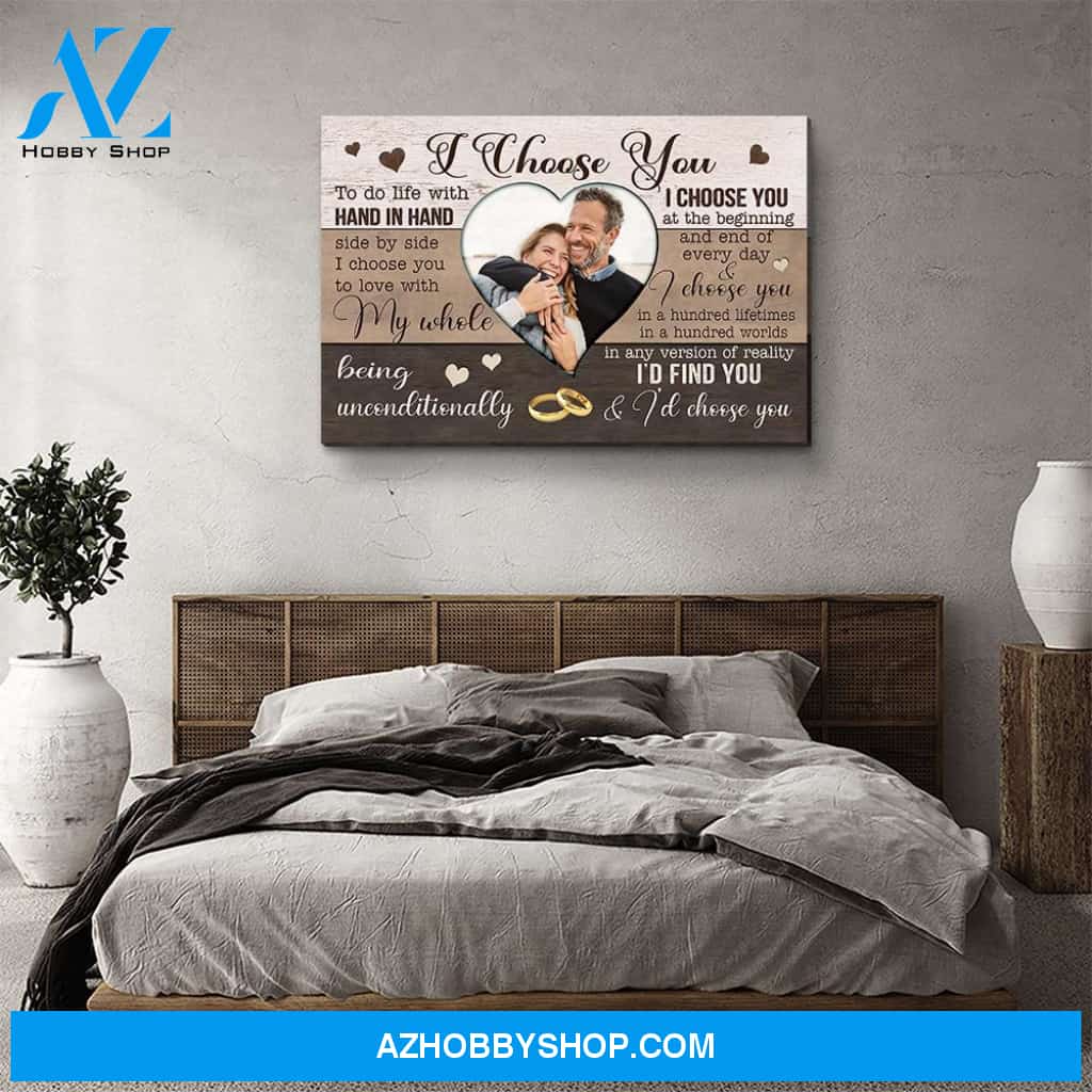 Couple - I Choose You - Personalized Custom Photo Canvas