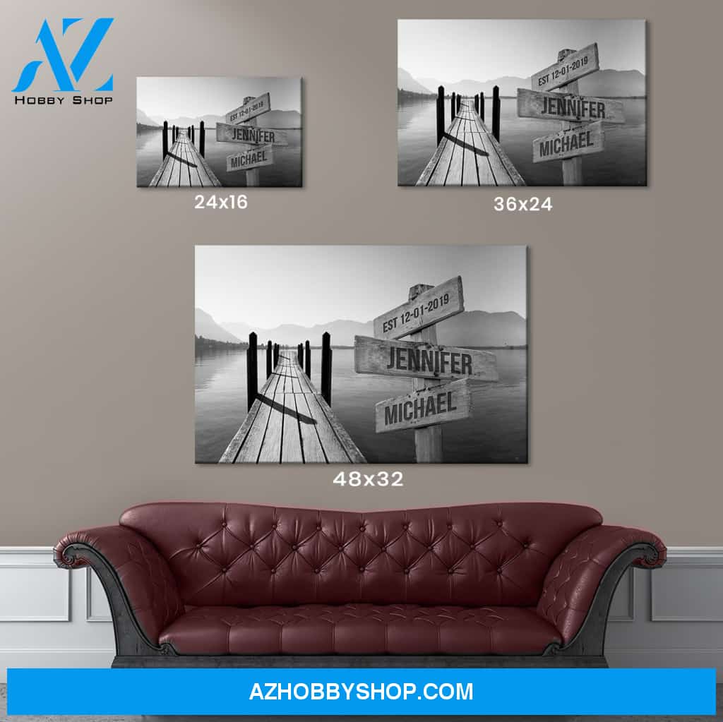 Custom Image Wooden Sign Premium Canvas