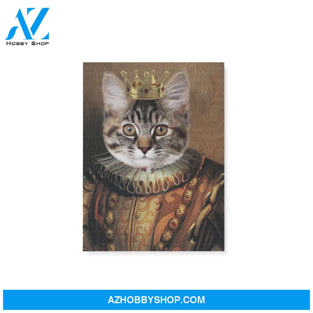 Custom Pet Portrait, The King Canvas Prints