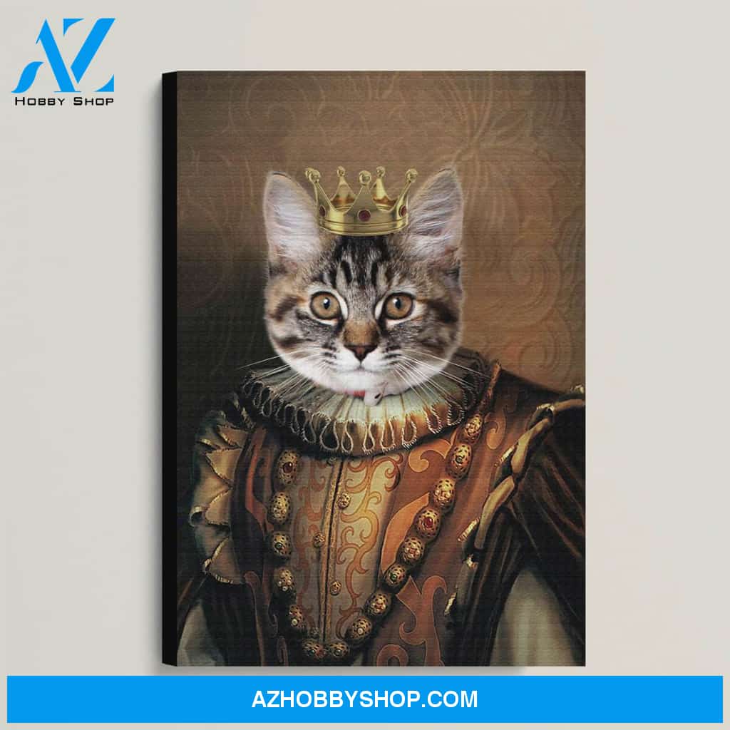 Custom Pet Portrait, The King Canvas Prints