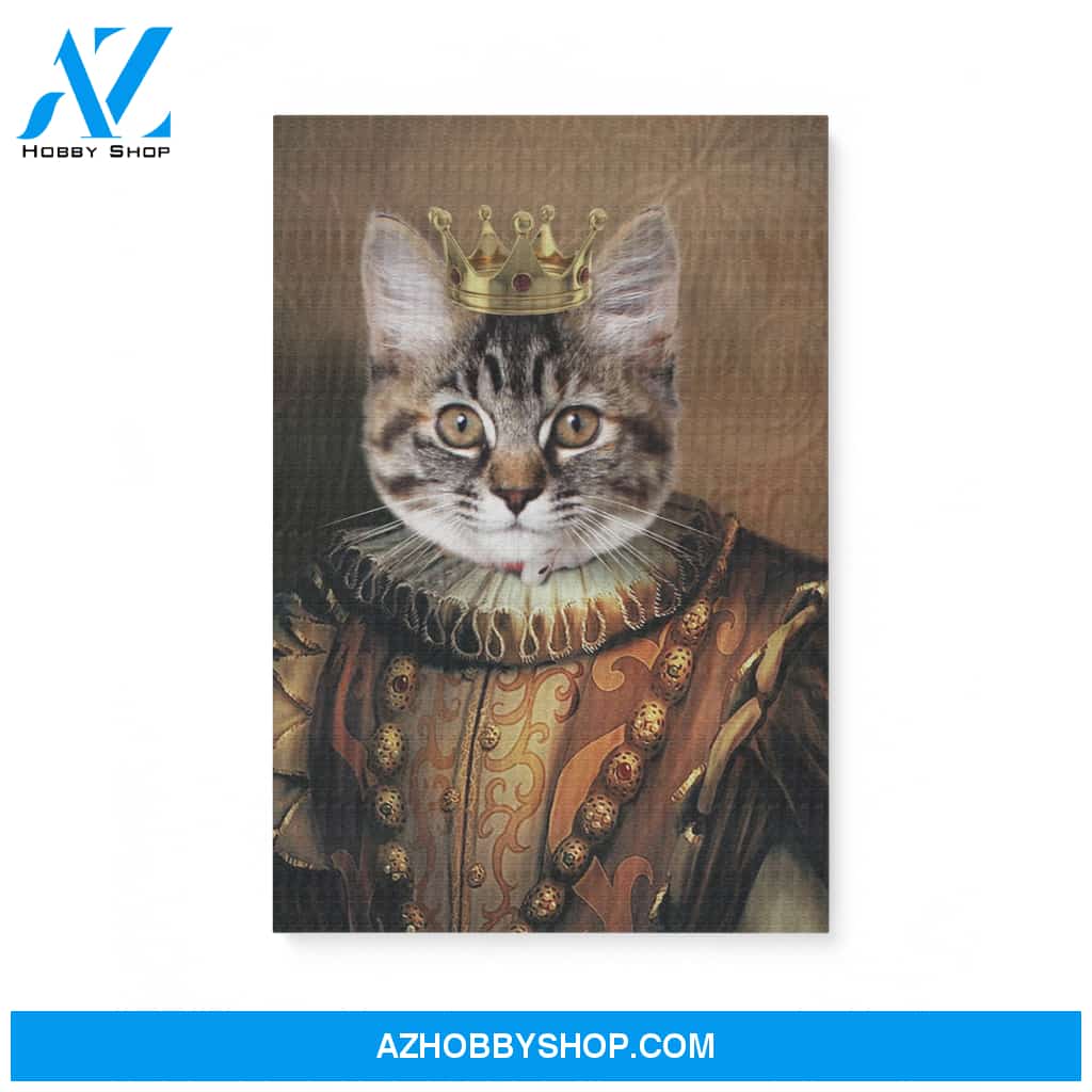 Custom Pet Portrait, The King Canvas Prints