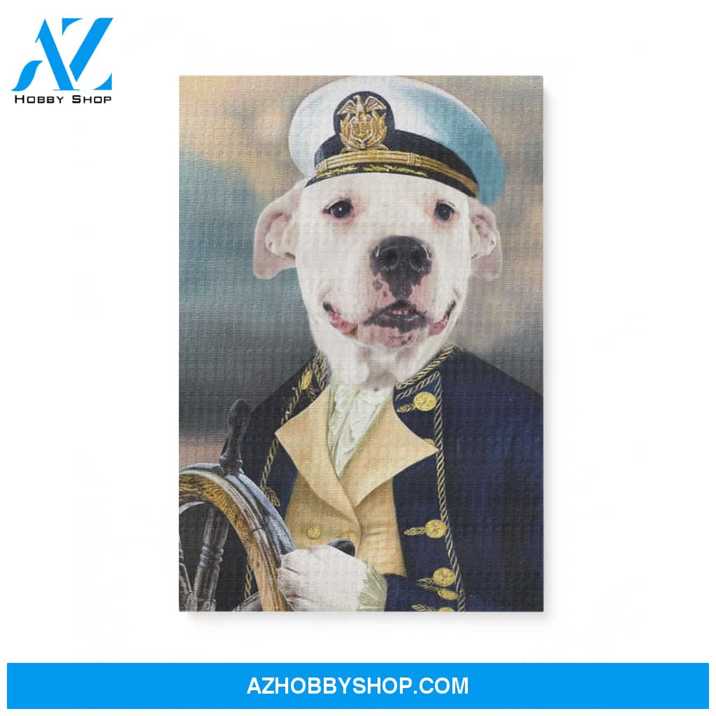 Custom Pet Portrait, The Sailor Canvas Prints