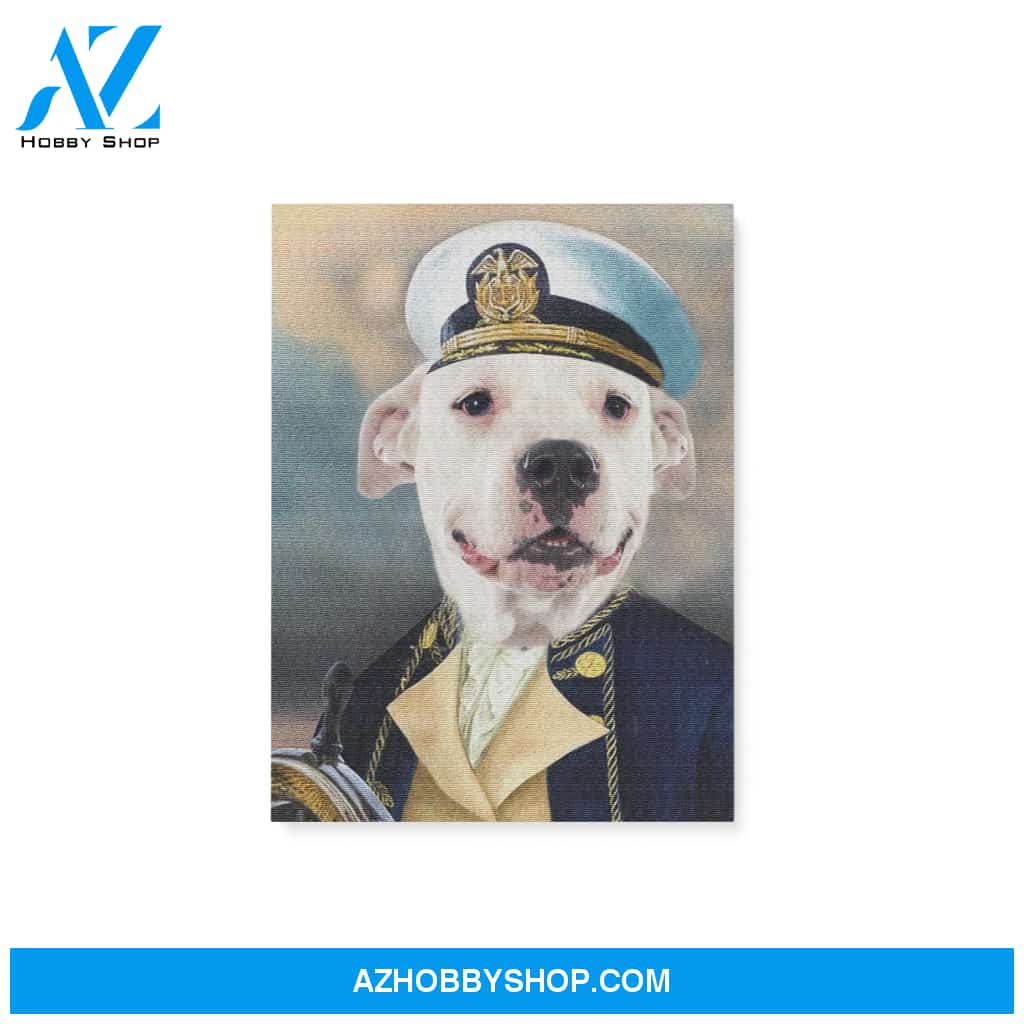 Custom Pet Portrait, The Sailor Canvas Prints