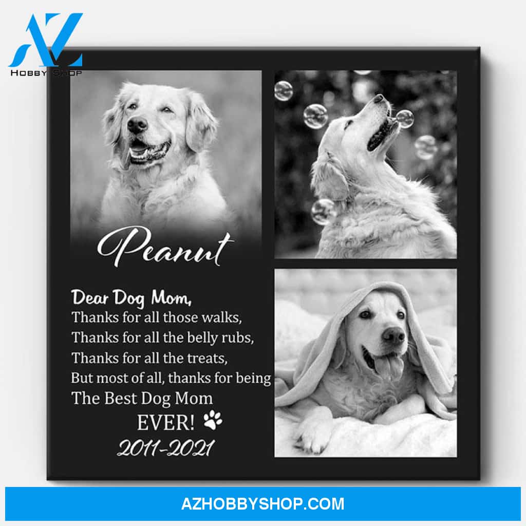 Custom Photo Canvas, Personalized Square Canvas, Custom Gift for Dog Lovers