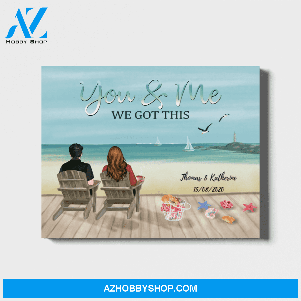 Custom We Got This Couple Personalized Landscape Canvas Anniversary Gifts