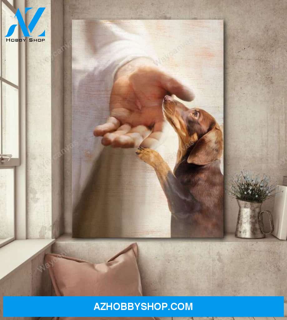 Dachshund - Take my hand Dachshund Portrait Canvas Prints - Wall Art