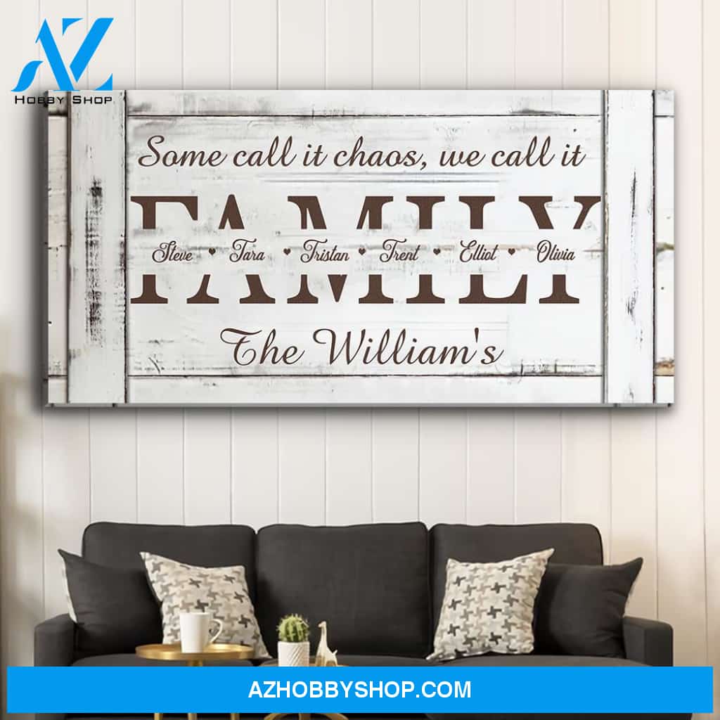 Family Gather - Personalized Custom Name Canvas