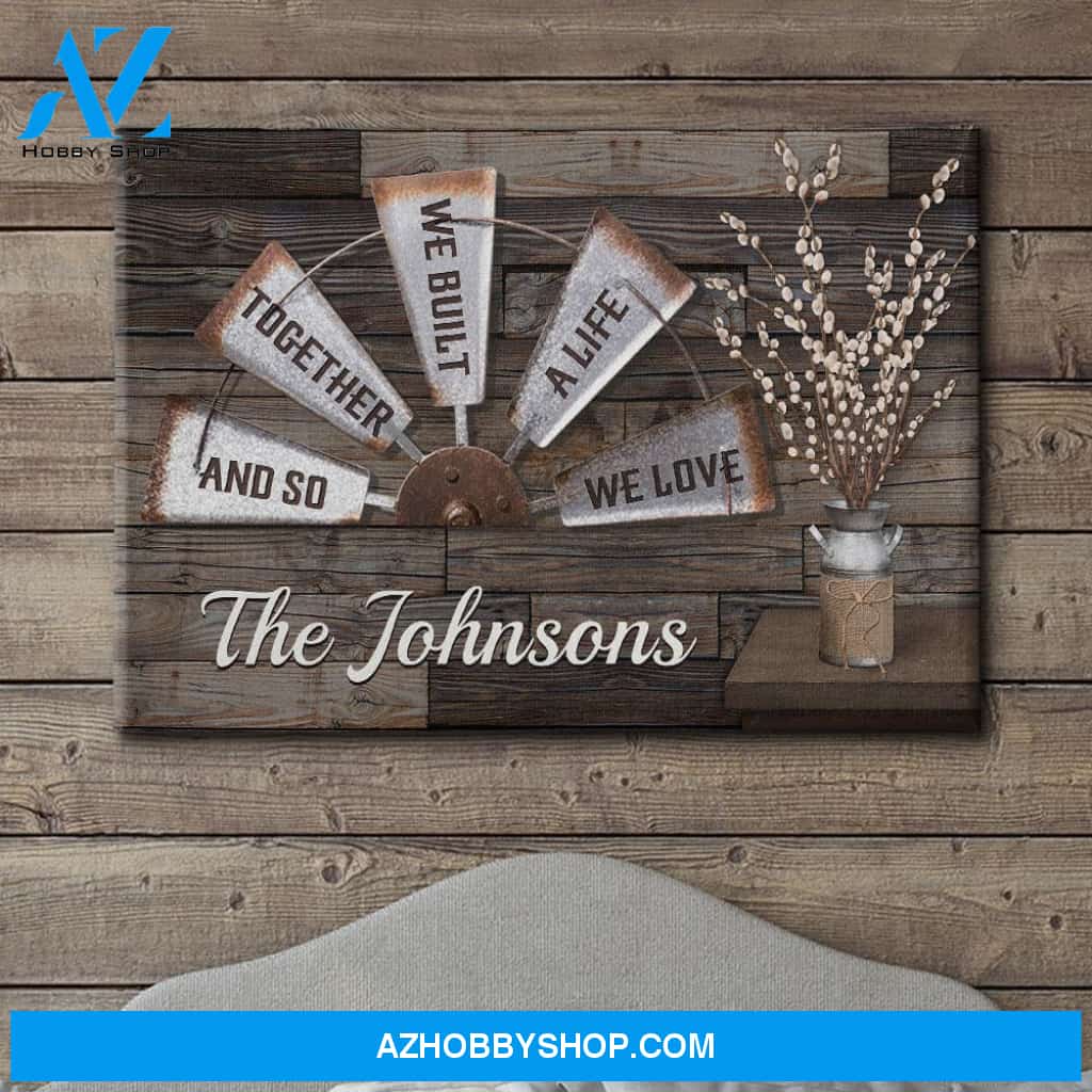 Family Together - Personalized Custom Name Canvas