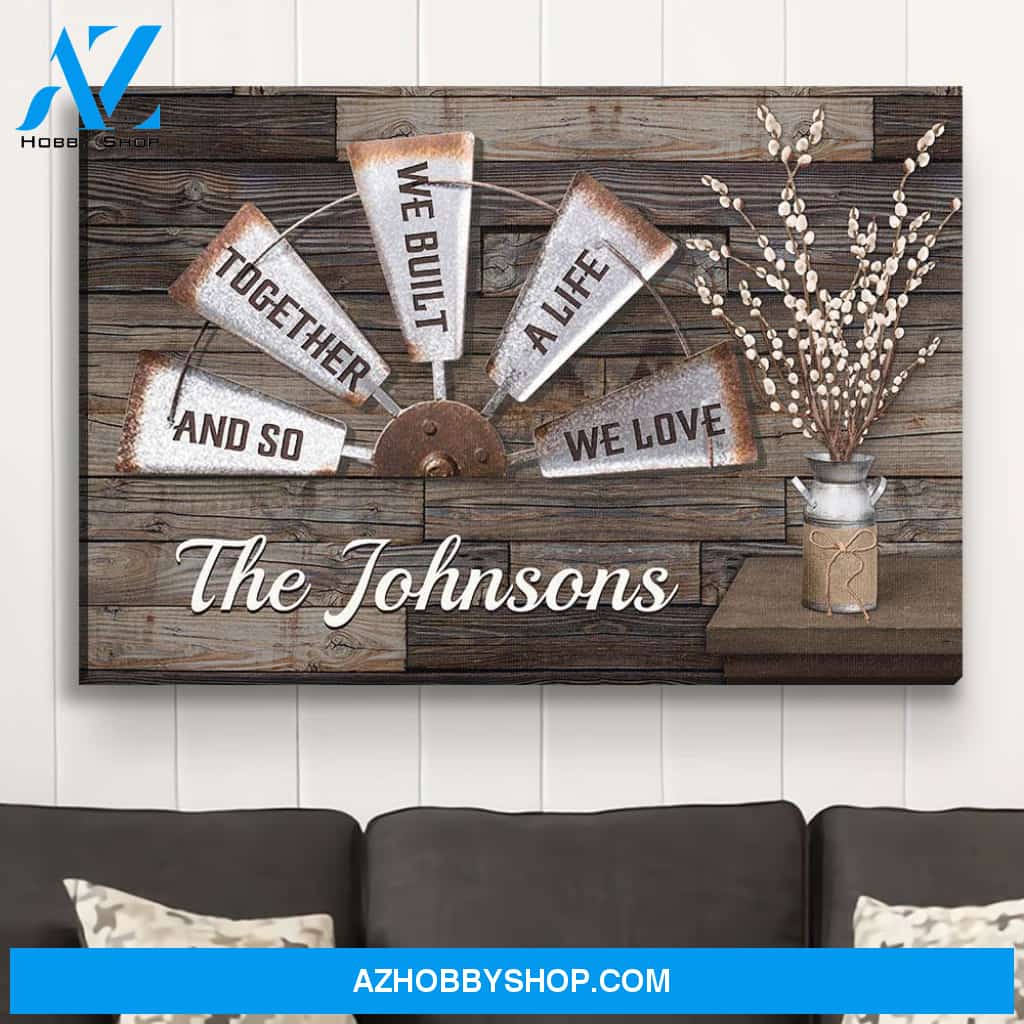Family Together - Personalized Custom Name Canvas