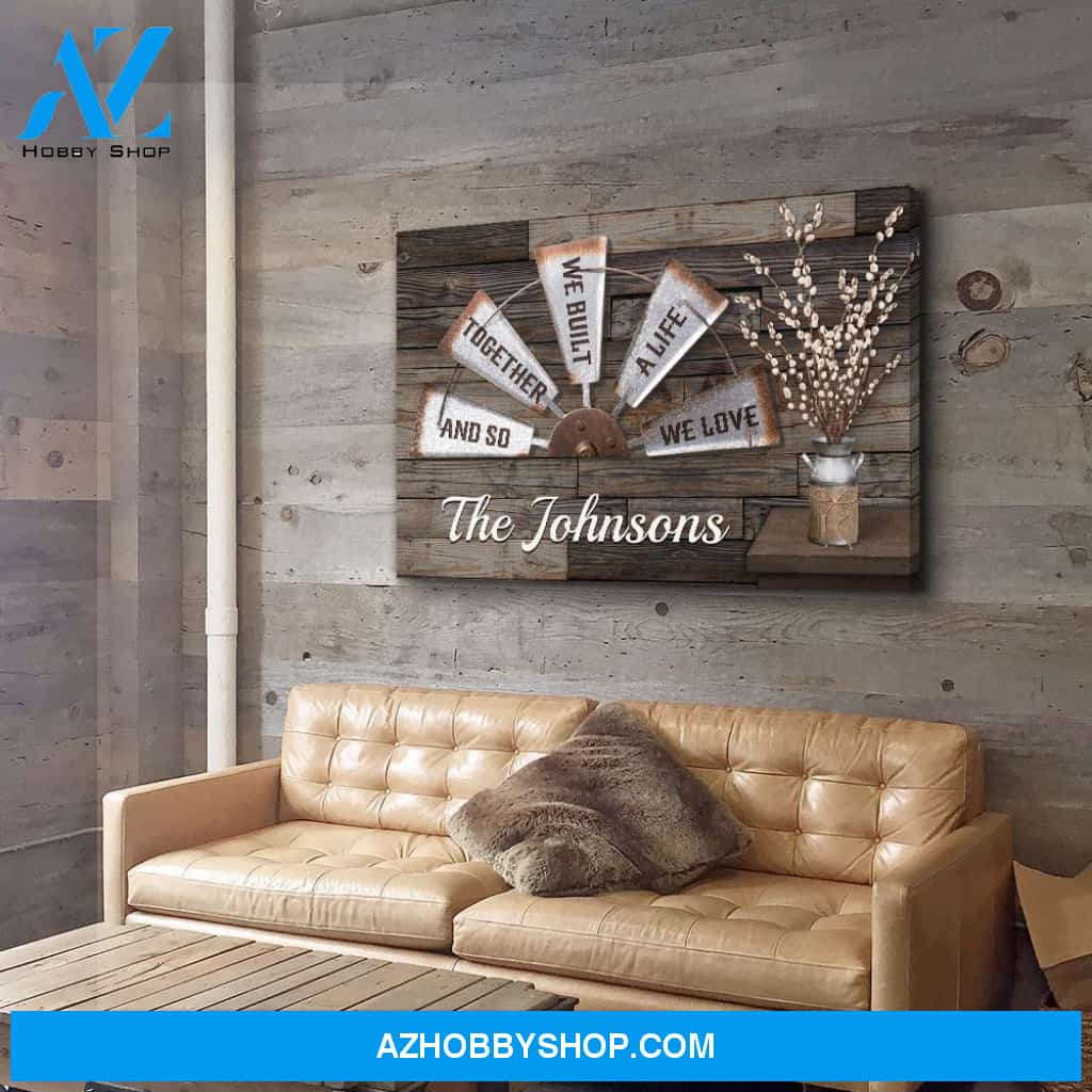 Family Together - Personalized Custom Name Canvas