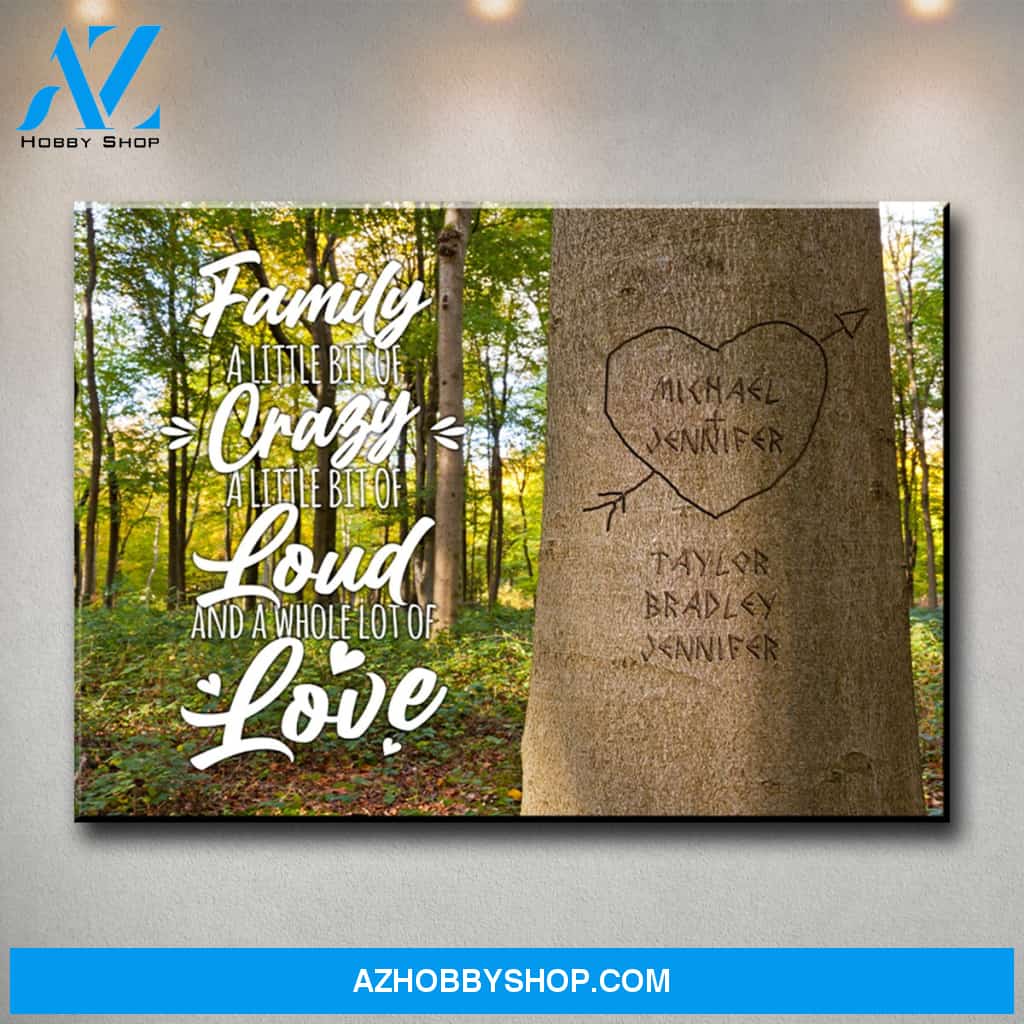 Family Tree Saying 2 Multi-Names Premium Canvas