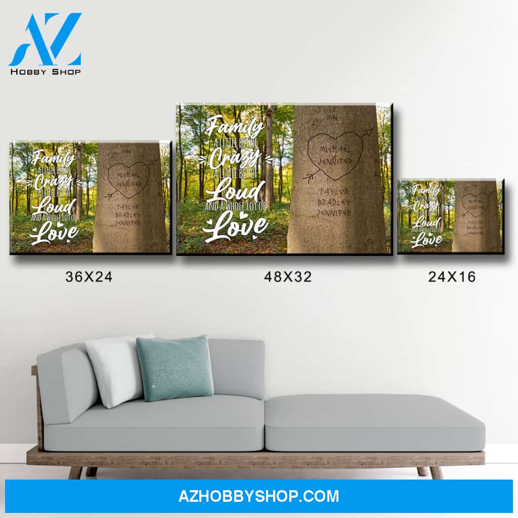 Family Tree Saying 2 Multi-Names Premium Canvas