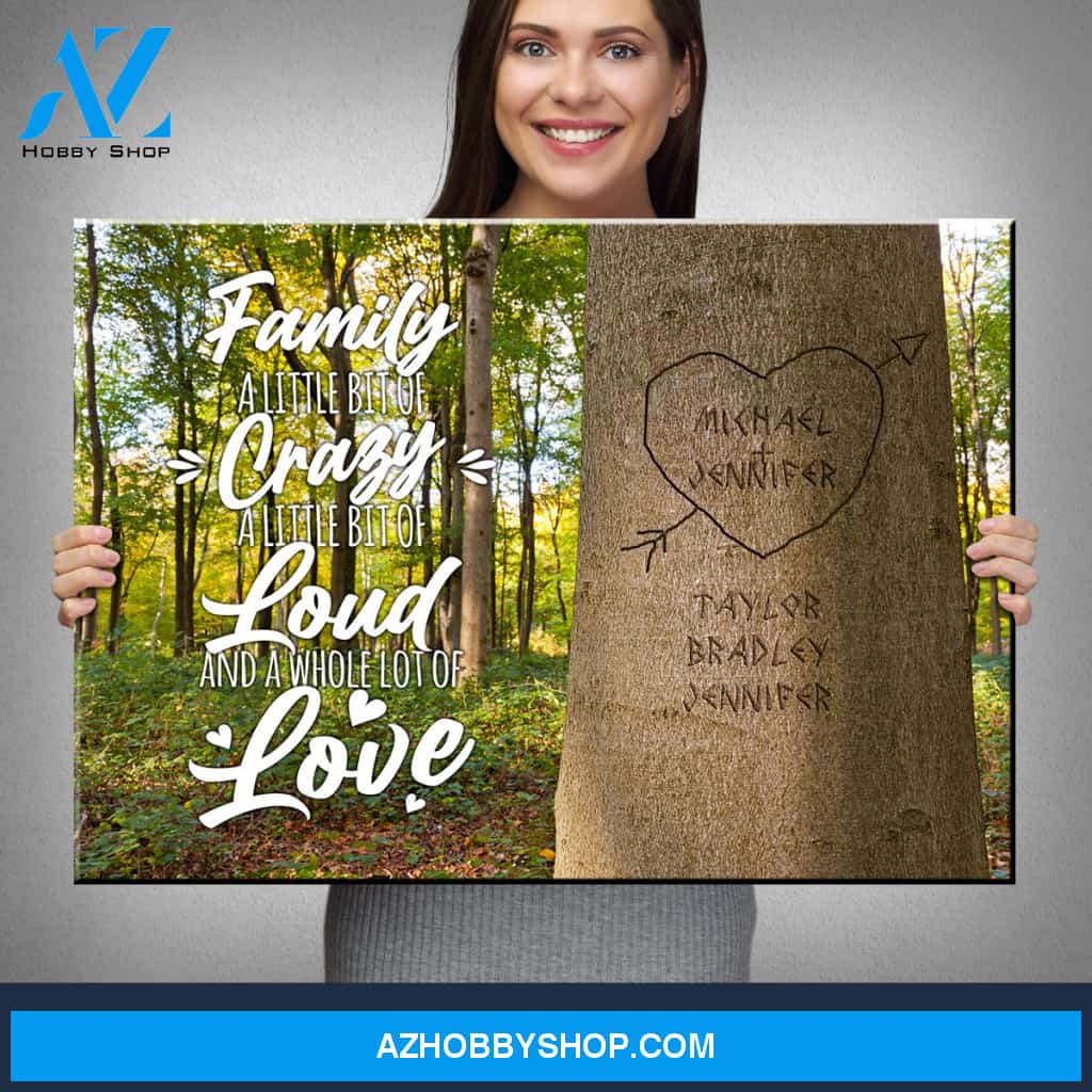 Family Tree Saying 2 Multi-Names Premium Canvas