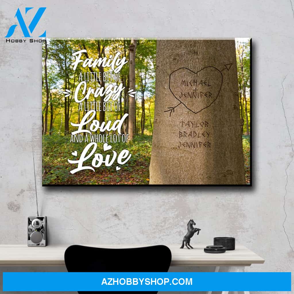 Family Tree Saying 2 Multi-Names Premium Canvas