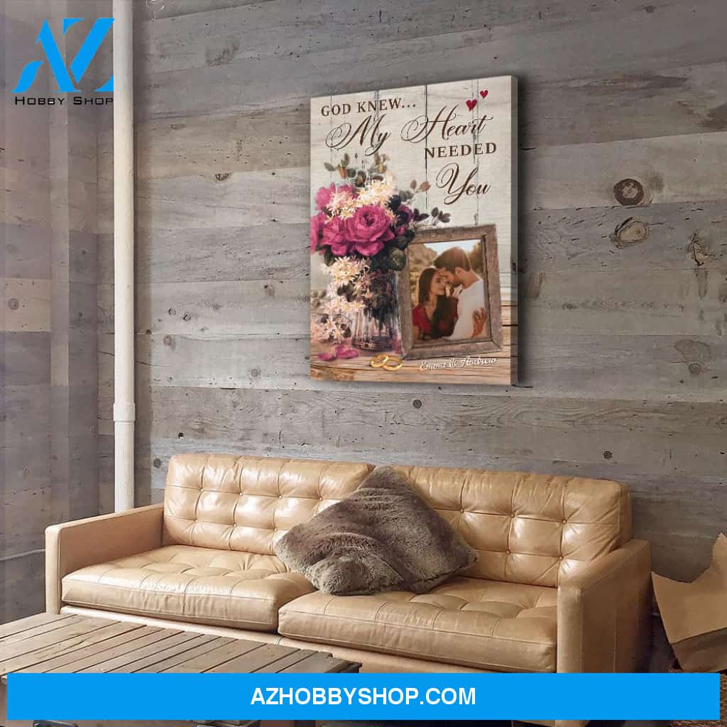 Flower Vase God Knew - Personalized Custom Photo Canvas
