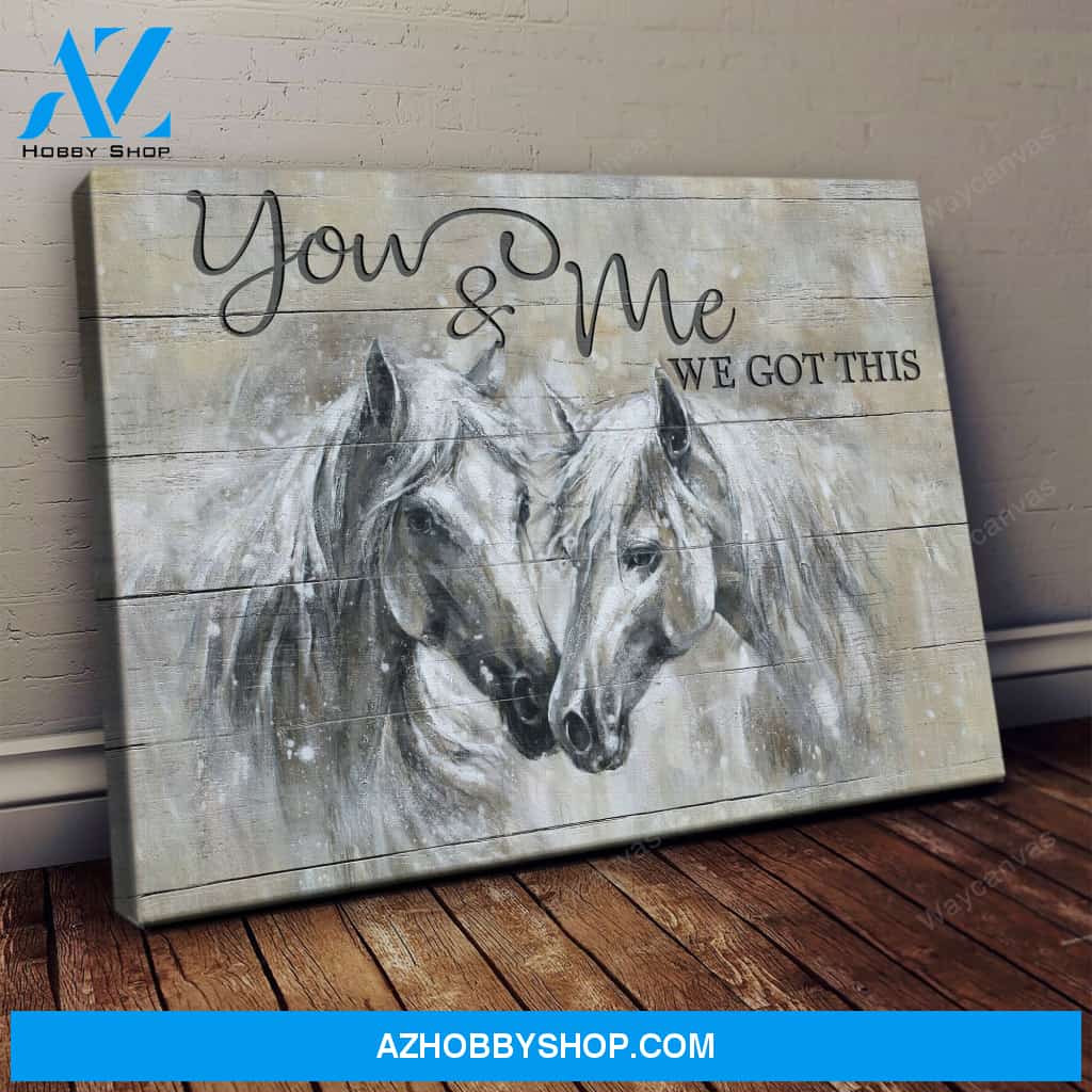 Horses, you and me we got together - Couple Landscape Canvas Prints - Wall Art