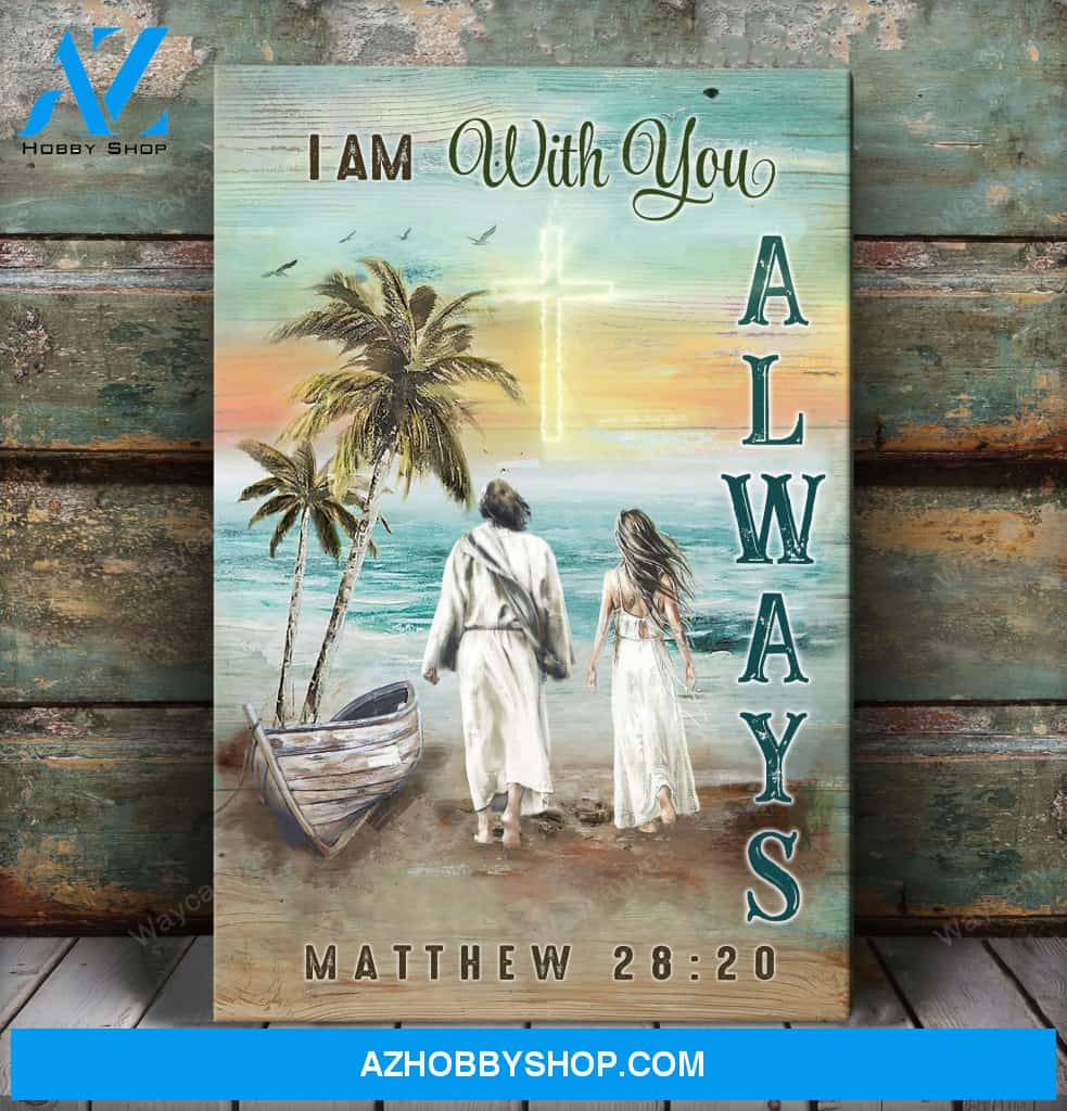 I am with you always - Jesus Portrait Canvas Prints - Wall Art